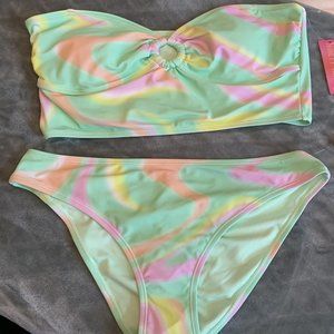 NWT Pastel Colored 2pc Bathing Suit by Ninety Nine